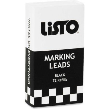 Lesro Industries Listo Marking Pencil Refill, Black, 72/Box 162BBK